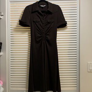 DVF chocolate brown super flattering dress